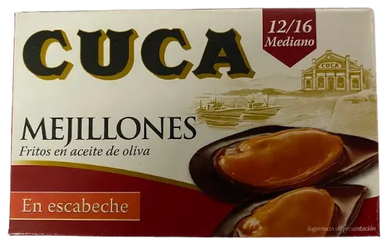 Mejillones escabeche 12/16 Cuca